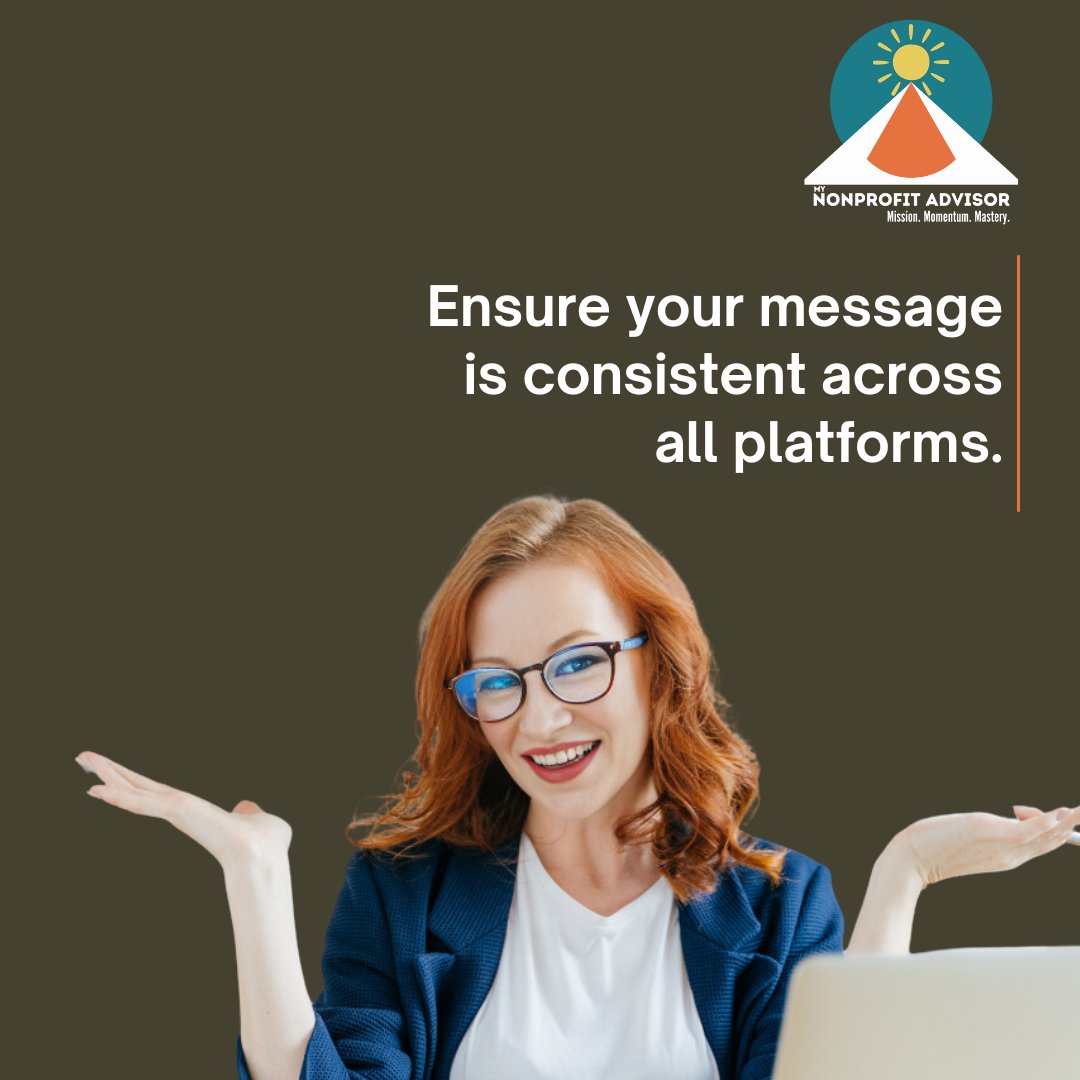 shannoncherry's tweet image. Keep your storytelling consistent across all platforms for a cohesive message. 📲💬 Learn how with our free workbook available at mynonprofitadvisor.com/storytelling. #Nonprofit #Fundraising #ConsistentMessaging #BrandStorytelling #NonprofitLeadership #Philanthropy