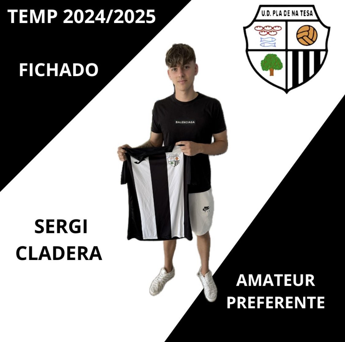 🥁🥁FICHAJE🥁🥁TEM.2024/2025
Nos complace en presentar a  SERGI CLADERA como nuevo jugador del amateur preferente <a href="/u/">u</a>.d.pladenatesa 
Lateral con gran recorrido y intensidad a la hora defender muy difícil de pasar.
Vamos Pla 🤍🖤🤍🖤
Muchas gracias SERGI CLADERA .