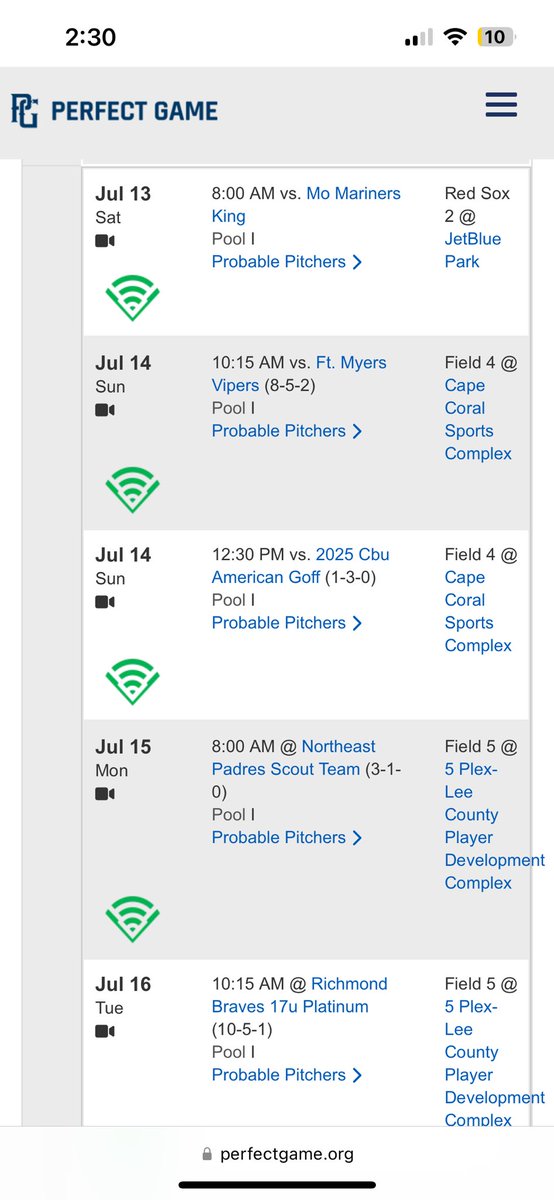 Schedule for this week in fort myers! <a href="/DrewLinder51/">Drew Linder</a> <a href="/PRU334/">JD Pruitt</a> <a href="/SkylarTMeade/">Skylar Meade</a> <a href="/NWFRaiders_BSB/">NWF Baseball</a> <a href="/coachkjackson_/">Kyle Jackson</a> <a href="/Merc_Joe/">Joe Mercadante</a> <a href="/CULionsBaseball/">Columbia Baseball</a> <a href="/BarryUBaseball/">BarryU Baseball</a> <a href="/BrownU_Baseball/">Brown Baseball</a> @saintleobase <a href="/FAUCoachCleary8/">Michael Cleary</a> <a href="/BJGreen15/">B.J. Green</a>