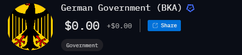 Alman hükümeti elindeki #Bitcoin sayısını sıfırladı. Bu bitti. Sıradaki FUD gelsin 😄