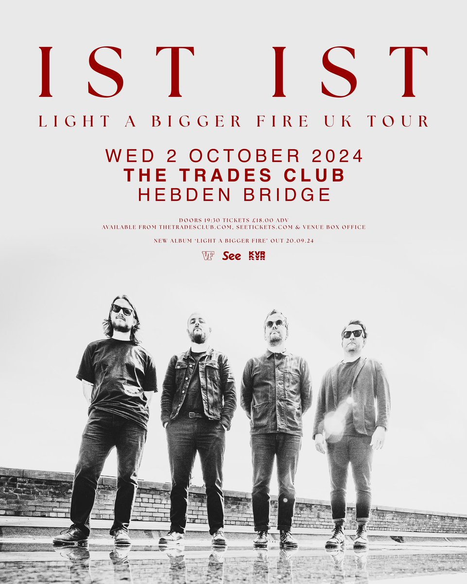 VF Presents (@vfpresents) on Twitter photo 50% Of the tickets for <a href="/ististmusic/">IST IST</a> <a href="/thetradesclub/">The Trades Club</a> in October have now gone. Get Them Now Via <a href="/seetickets/">See Tickets</a> / TheTradesclub.com 50% Of the tickets for <a href="/ististmusic/">IST IST</a> <a href="/thetradesclub/">The Trades Club</a> in October have now gone. Get Them Now Via <a href="/seetickets/">See Tickets</a> / TheTradesclub.com