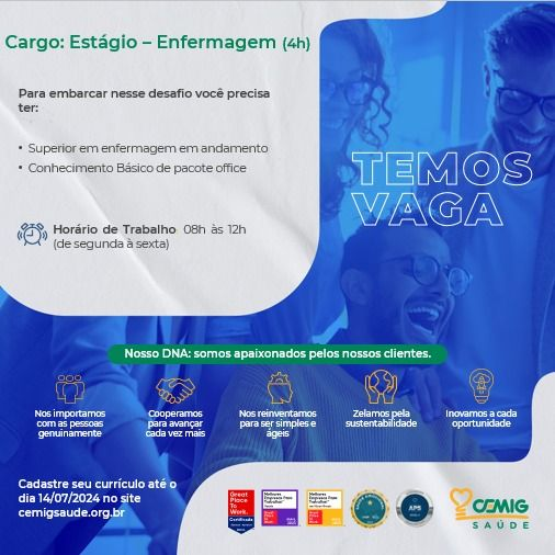 CemigSaude's tweet photo. Você tem o perfil ideal e adoraria trabalhar na Cemig Saúde? Não perca esta chance! 

Confira mais informações sobre a vaga e faça sua inscrição em: https://t.co/20CZDme1N5. Esperamos por você!

hashtag#cemigsaude hashtag#oportunidade hashtag#vaga https://t.co/WOwo5ZqMqk