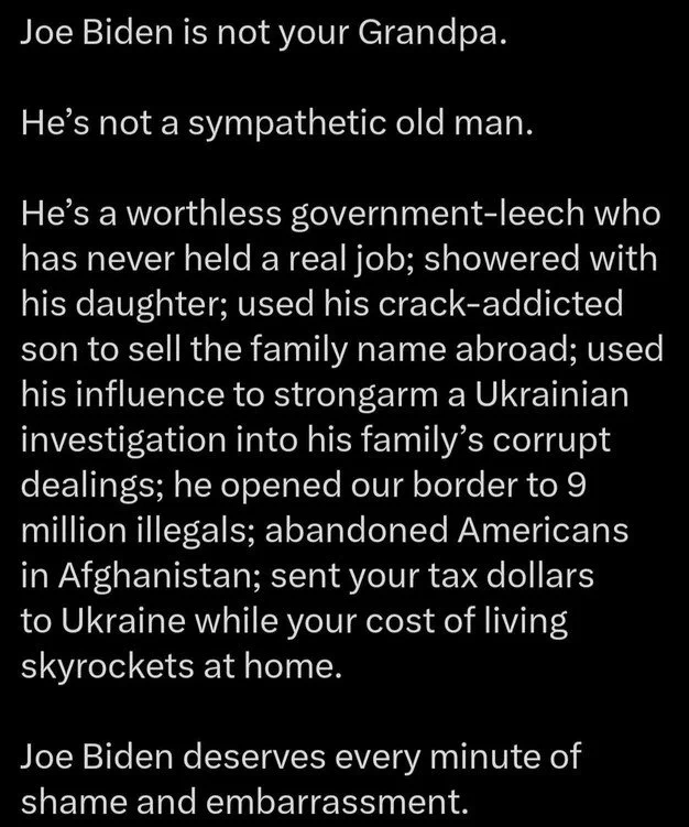 Joe Biden does not deserve your sympathy.