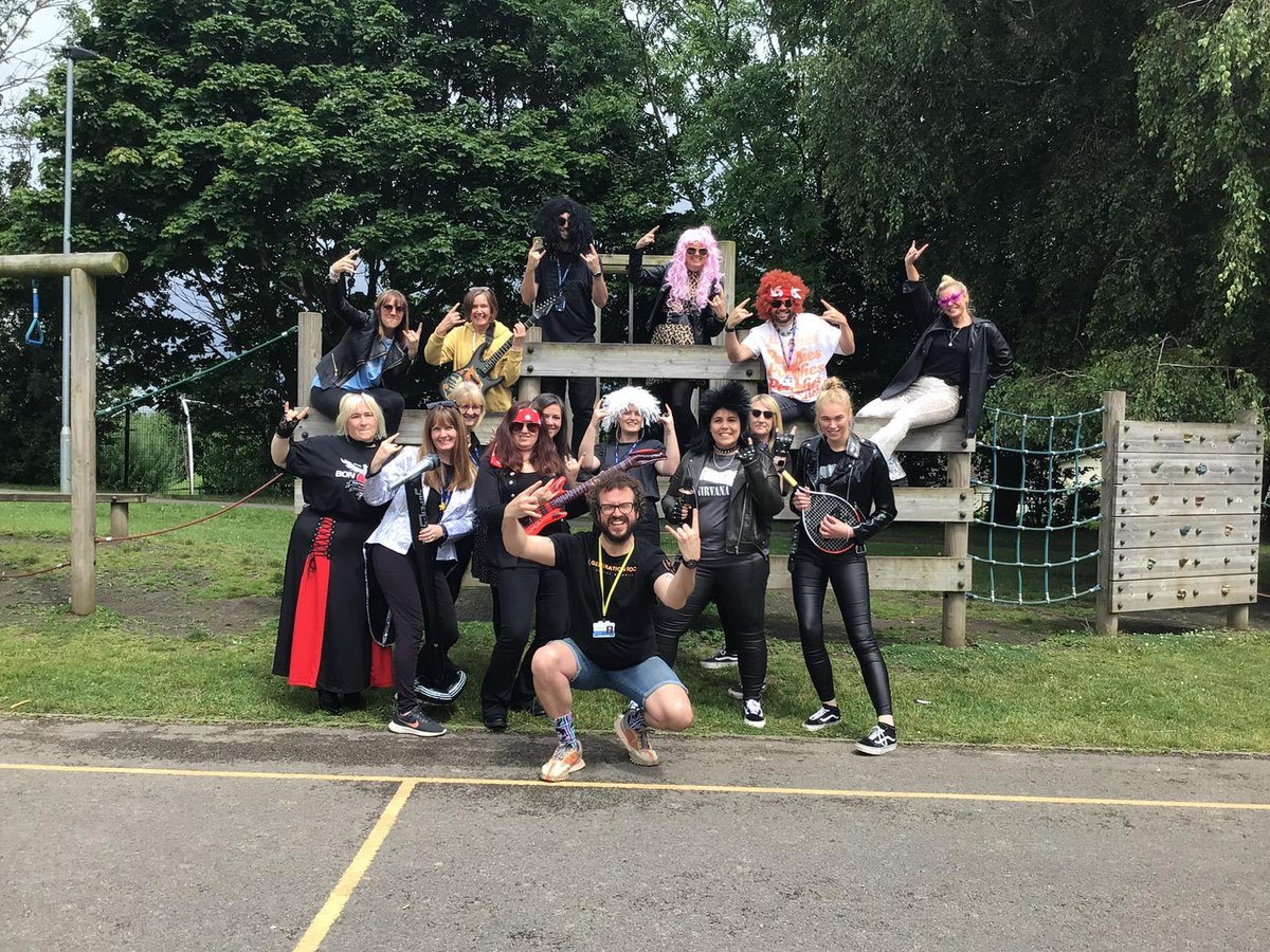 Northop Hall staff on Rockstar day 🎸 #werock well done to all pupils for their excellent costumes!!!
