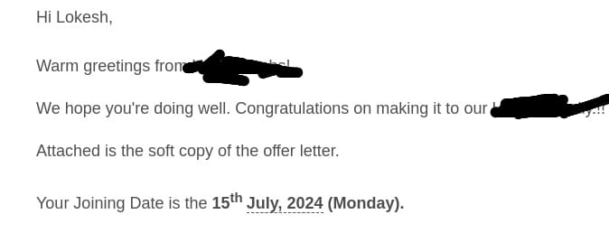 I've been selected as a software engineer at a Web 3.0 dapps agency in India based on my React and Node.js skills. I'm new to web3 but with the help of coming cohort 3 I will be able to learn new things. 

Thanks to <a href="/kirat_tw/">Harkirat Singh</a> 

#100xdevs #web3