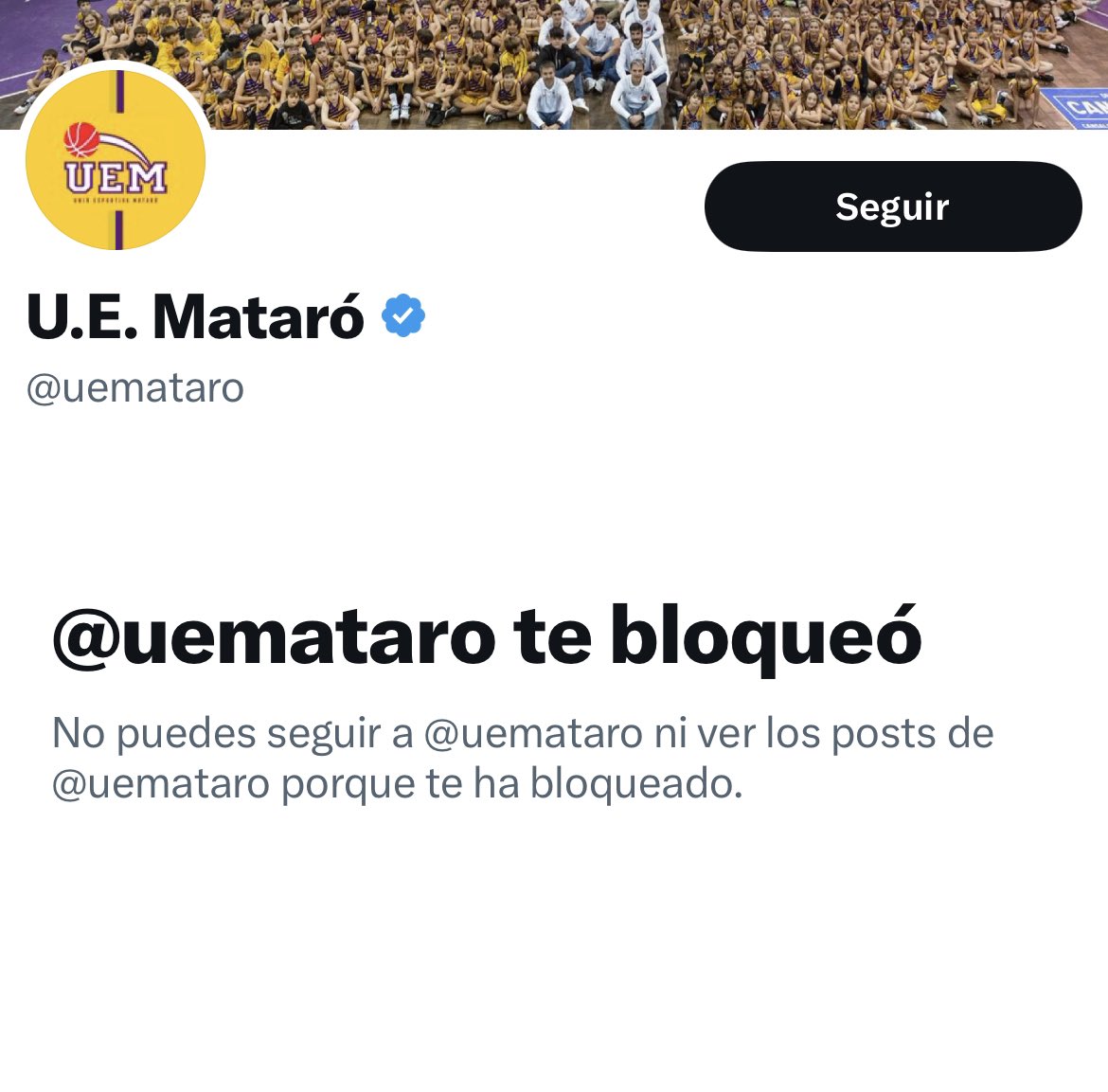 El pitjor de que et bloquegin és que demostra que estàs dient la veritat.   <a href="/uemataro/">U.E. Mataró</a> <a href="/basquetcatala/">Bàsquet Català</a> <a href="/BasketCanteraTV/">BasketCantera.TV</a> <a href="/Cantera_Basket/">Baloncesto Base</a>
