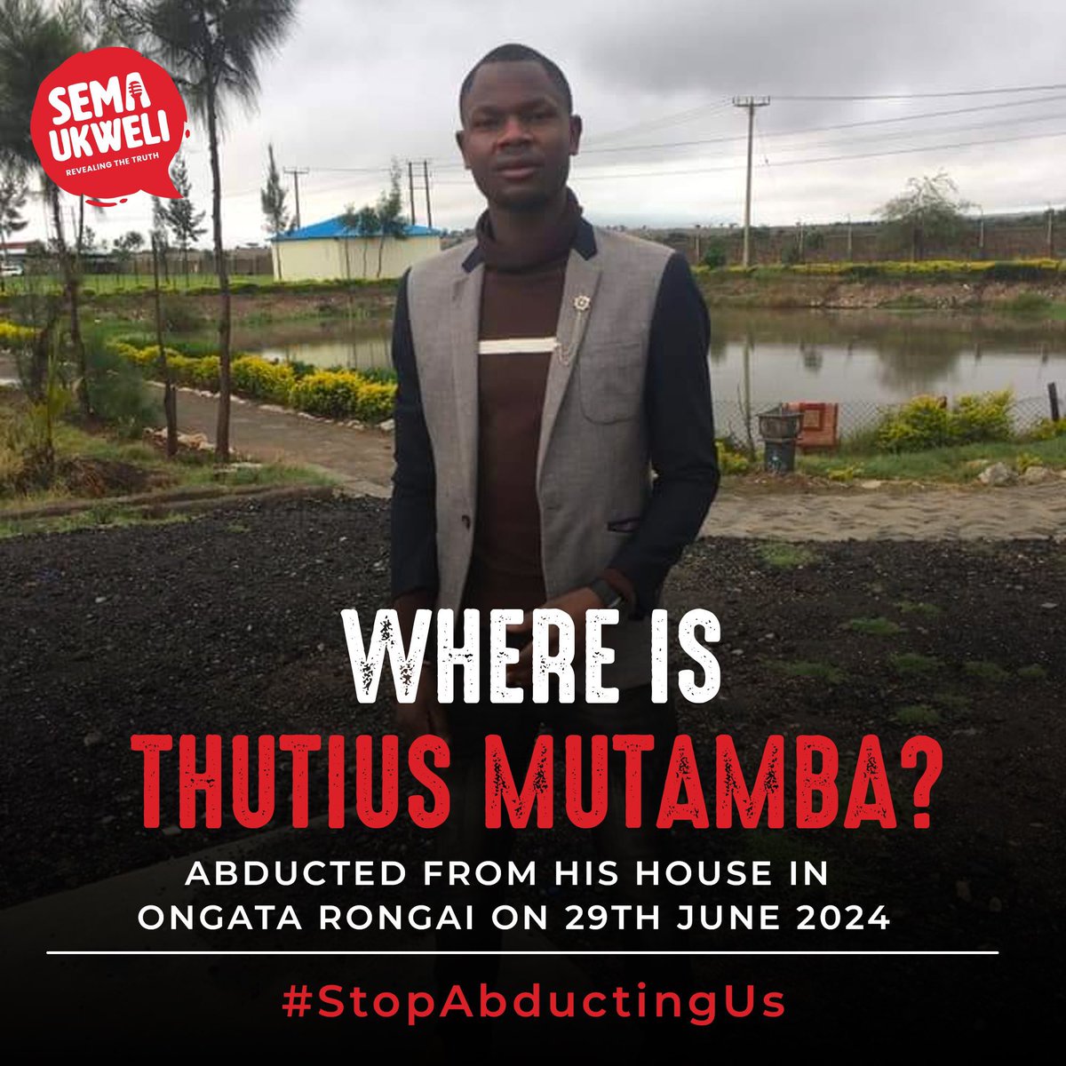 Please Retweet,

Help Us Find Thutius

No Abductions eh? <a href="/WilliamsRuto/">William Samoei Ruto, PhD</a> 

Sawa tu.

Mungu Halali Statehouse.

#RutoMustGo