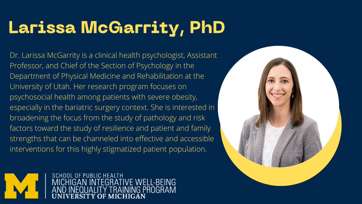 We are thrilled to welcome Dr. Larissa McGarrity to our program in just two weeks! Stay tuned!  #MIWIcohort5