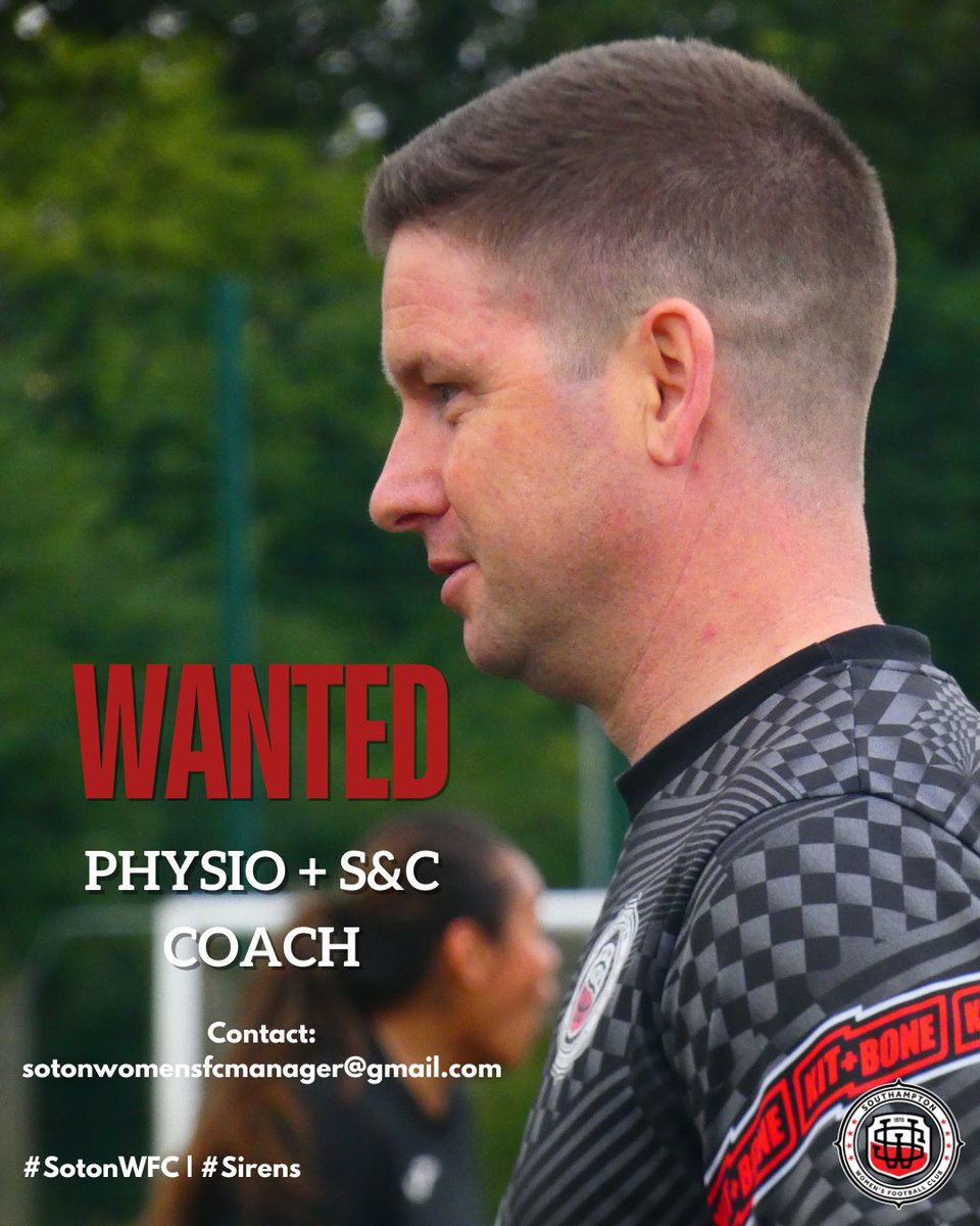 SotonWomensFC's tweet photo. We are looking to fill two roles within our Senior Management Team!

#SotonWFC | #Sirens 🧜‍♀️ https://t.co/KeidOZRDjO