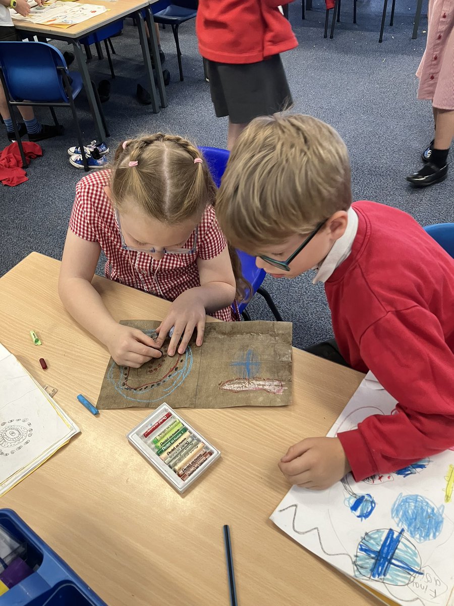 TheEllisY3's tweet photo. We have been finishing our Egyptian scrolls this afternoon. #TheEllisArt https://t.co/vx5qjANfxe