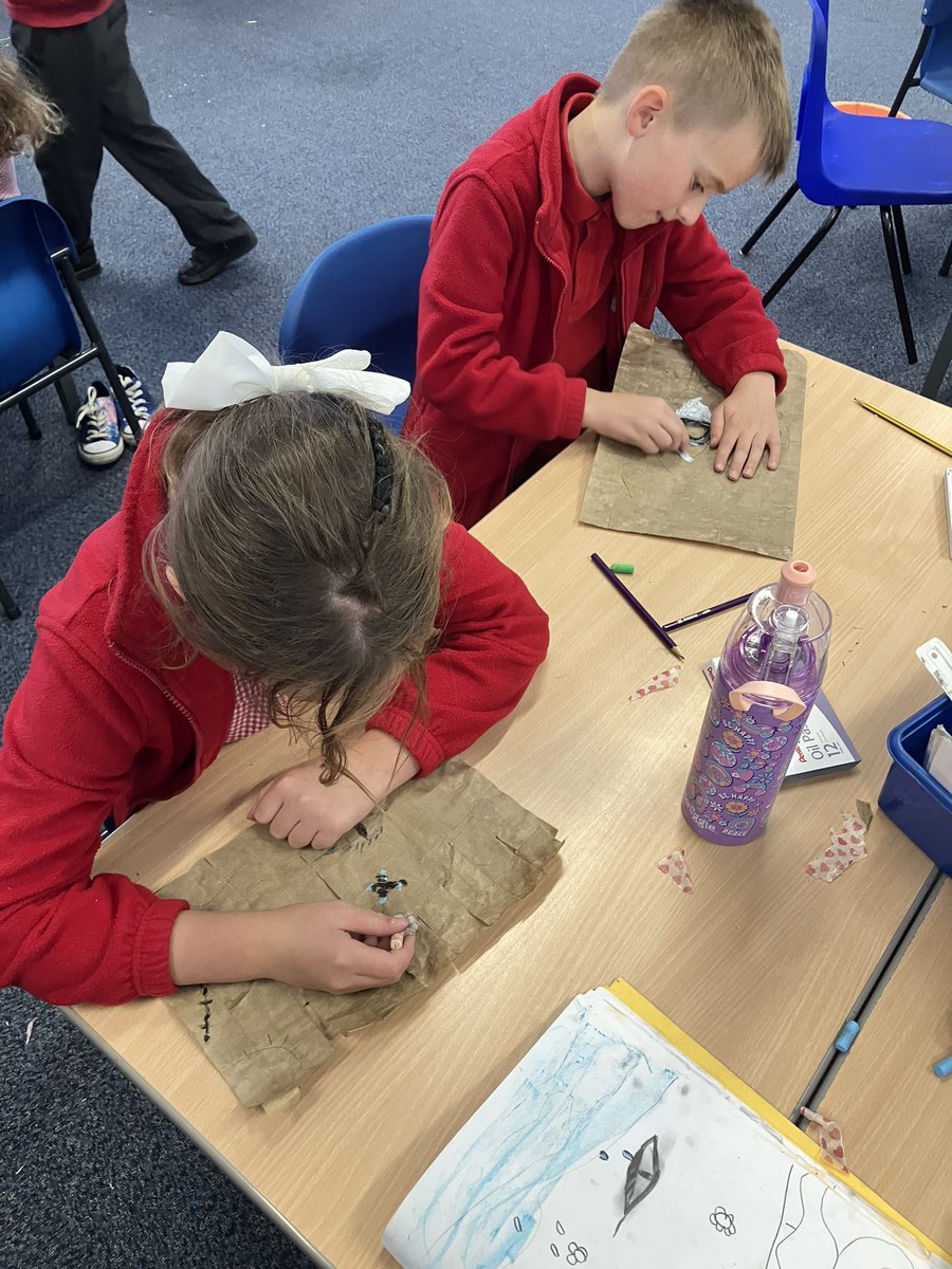 TheEllisY3's tweet photo. We have been finishing our Egyptian scrolls this afternoon. #TheEllisArt https://t.co/vx5qjANfxe