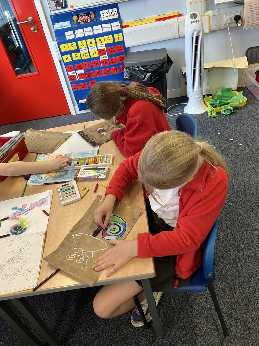 We have been finishing our Egyptian scrolls this afternoon. #TheEllisArt
