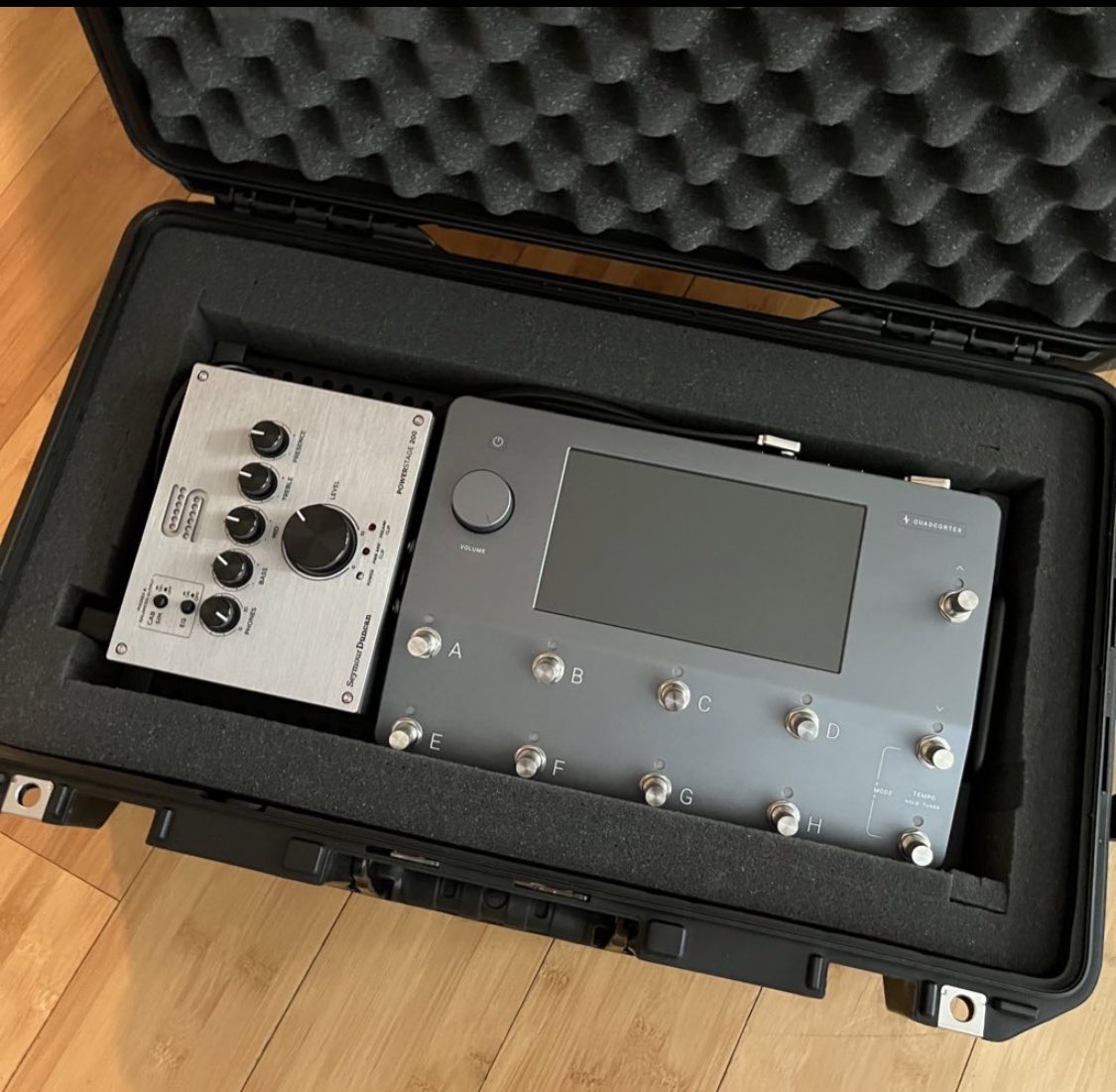 darkseedsofman's tweet image. Worst nightmare but got my pelican case and pedalboard stolen out my car in DTLA last night near ace hotel… if anyone sees it up please let me know

Pelican case with quad cortex and PS 200
Pedalboard case with a bunch of hc stickers on it