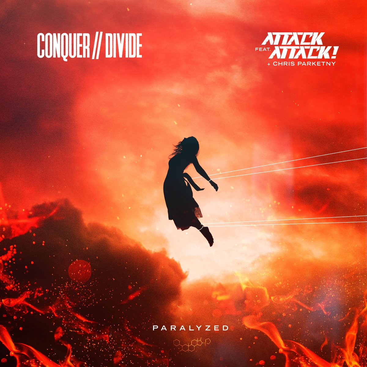 conquerdivide's tweet photo. Surprise! Next week we're releasing a brand new version of Paralyzed featuring @AttackAttackUS! We've been friends with these guys for years, toured together twice, and we love Chris' voice so we're extra pumped on this collab. Pre-save here: https://t.co/LZ60qjaNbr https://t.co/GBMCpgrL7f