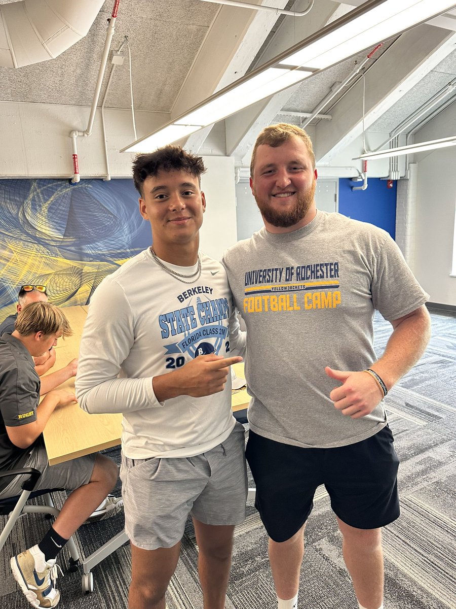 eli.chames (@chameseli) on Twitter photo After an amazing tour and great conversation with <a href="/ChadMartinovich/">Chad Martinovich</a> I am beyond blessed to have received an offer from The University of Rochester
<a href="/CoachSapp14/">Chris Sapp</a>
<a href="/BPS_Football/">Berkeley Football</a>
#CLIMB After an amazing tour and great conversation with <a href="/ChadMartinovich/">Chad Martinovich</a> I am beyond blessed to have received an offer from The University of Rochester
<a href="/CoachSapp14/">Chris Sapp</a>
<a href="/BPS_Football/">Berkeley Football</a>
#CLIMB