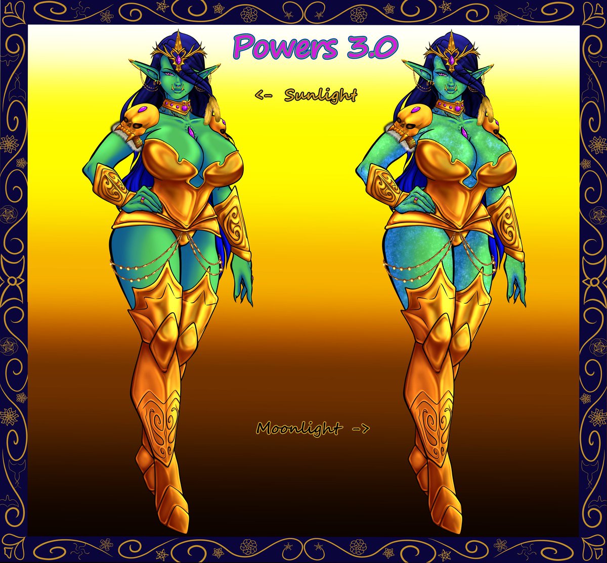 TiddyGoblinTTV's tweet photo. This has been a long time coming. It took a while to make something that I was both proud of, and also felt reflected me. I'm predominantly Cherokee as most of you know, but I LOVE high fantasy so much. Finally, I feel happy with this representation. 

Introducing Powers 3.0 https://t.co/mJAiTejNdV