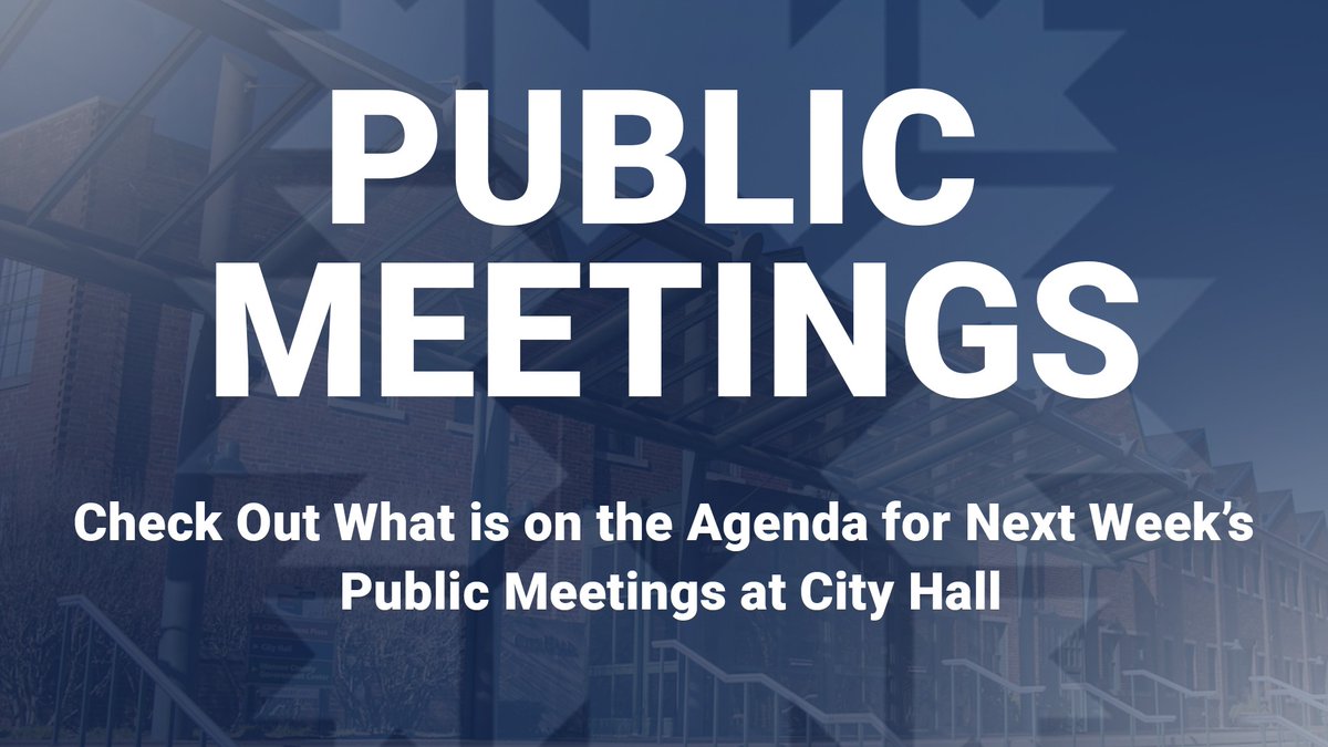 Check out what Public Meetings are on the calendar next week at City Hall!

bit.ly/3wY31dF
