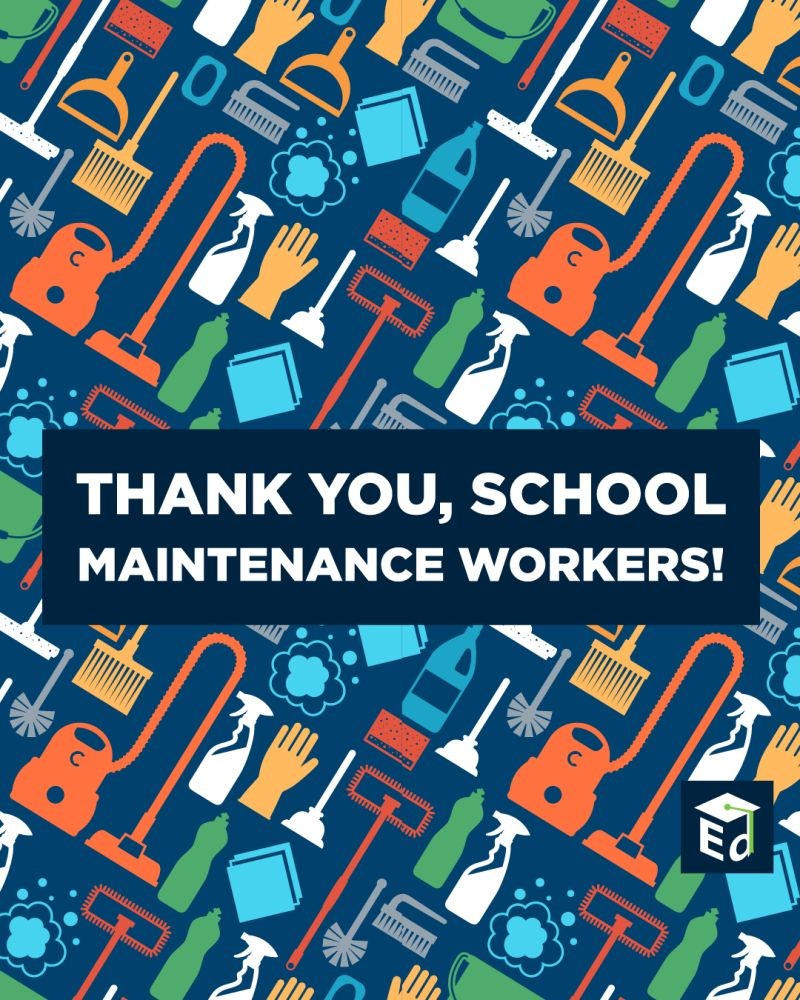 Schools may be out, but school maintenance workers are diligently working over the summer to make sure buildings &amp; facilities are ready for the new school year.

Even though we may not see your great work until we return in the fall, we see &amp; appreciate you! THANK YOU!
