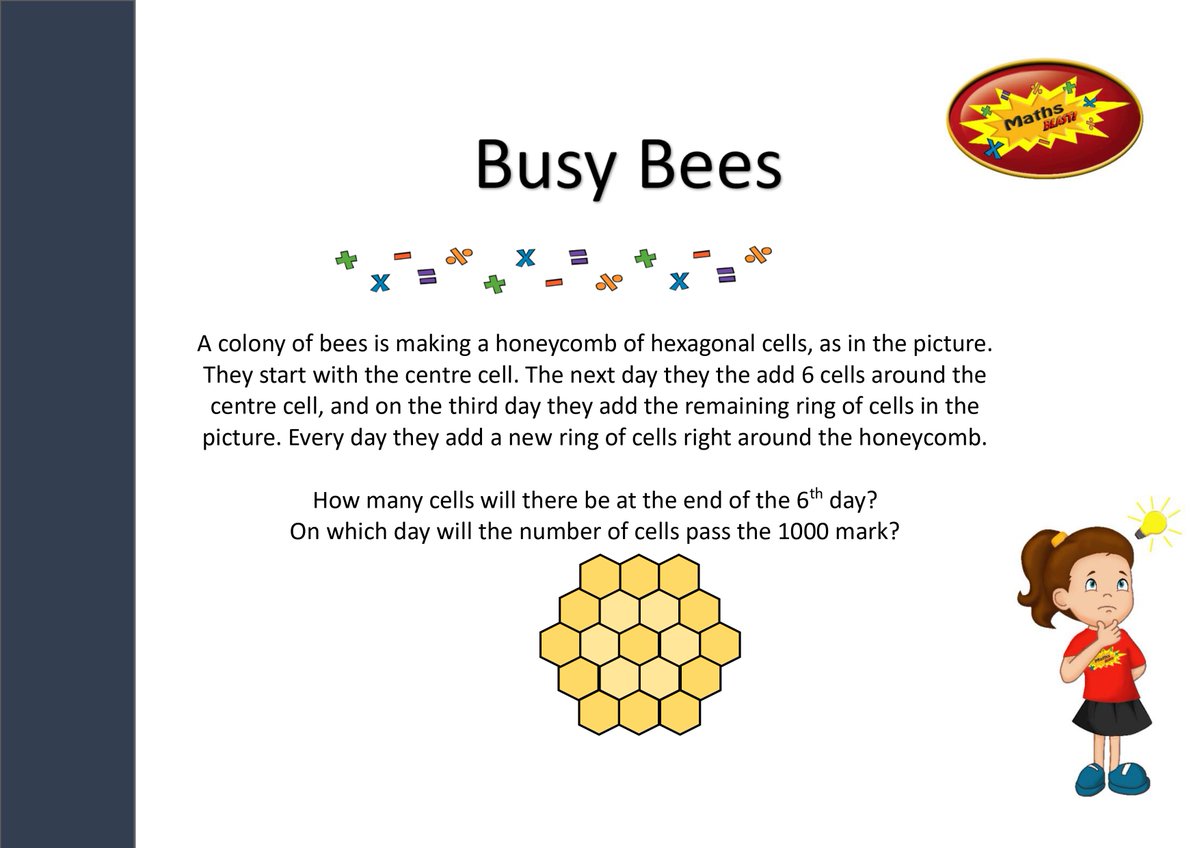 Can you figure out the pattern in this sequence? Solution at: mathsblast.com/busybees