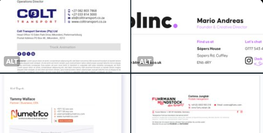 Mahmudtpi9's tweet photo. My Client Another Work.
If you need Html Email Signature, Contact me.
https://t.co/Suz9m6fncX
#htmlemailsignature #emailsignature #clickablesignature #clickableemailsignature #gmailsignature #fiverr #freelancing #work #client #GoodWork #html #webdesigner #developer #design https://t.co/v0r6XIfuOc
