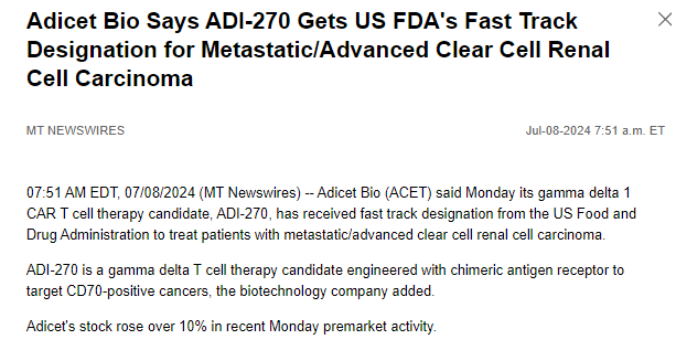 TadDickson333's tweet photo. $ACET #ADI270 #FASTTRACKED #FDA #STOCKS #CANCERMEDS https://t.co/KhxQaBhFRw