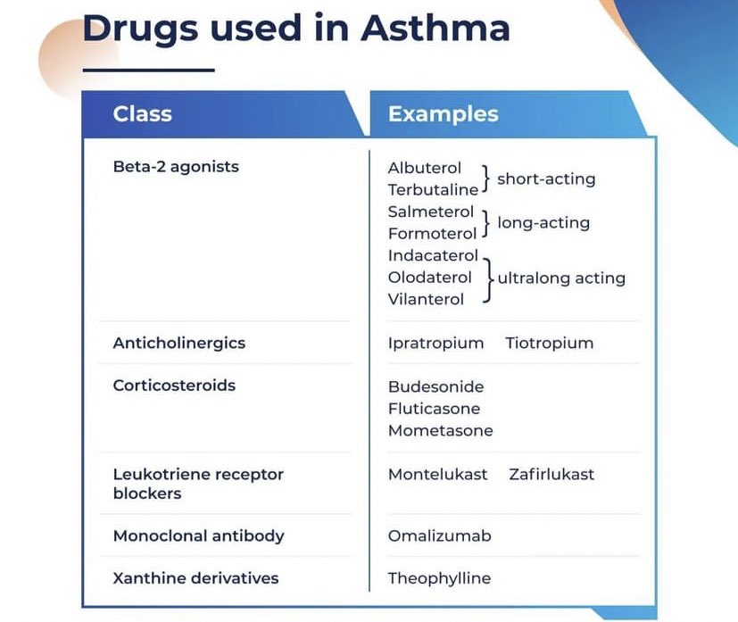 Ph_LamaAlghamdi's tweet photo. 🟠 Asthma Medications https://t.co/VIe3iXTZ0F
