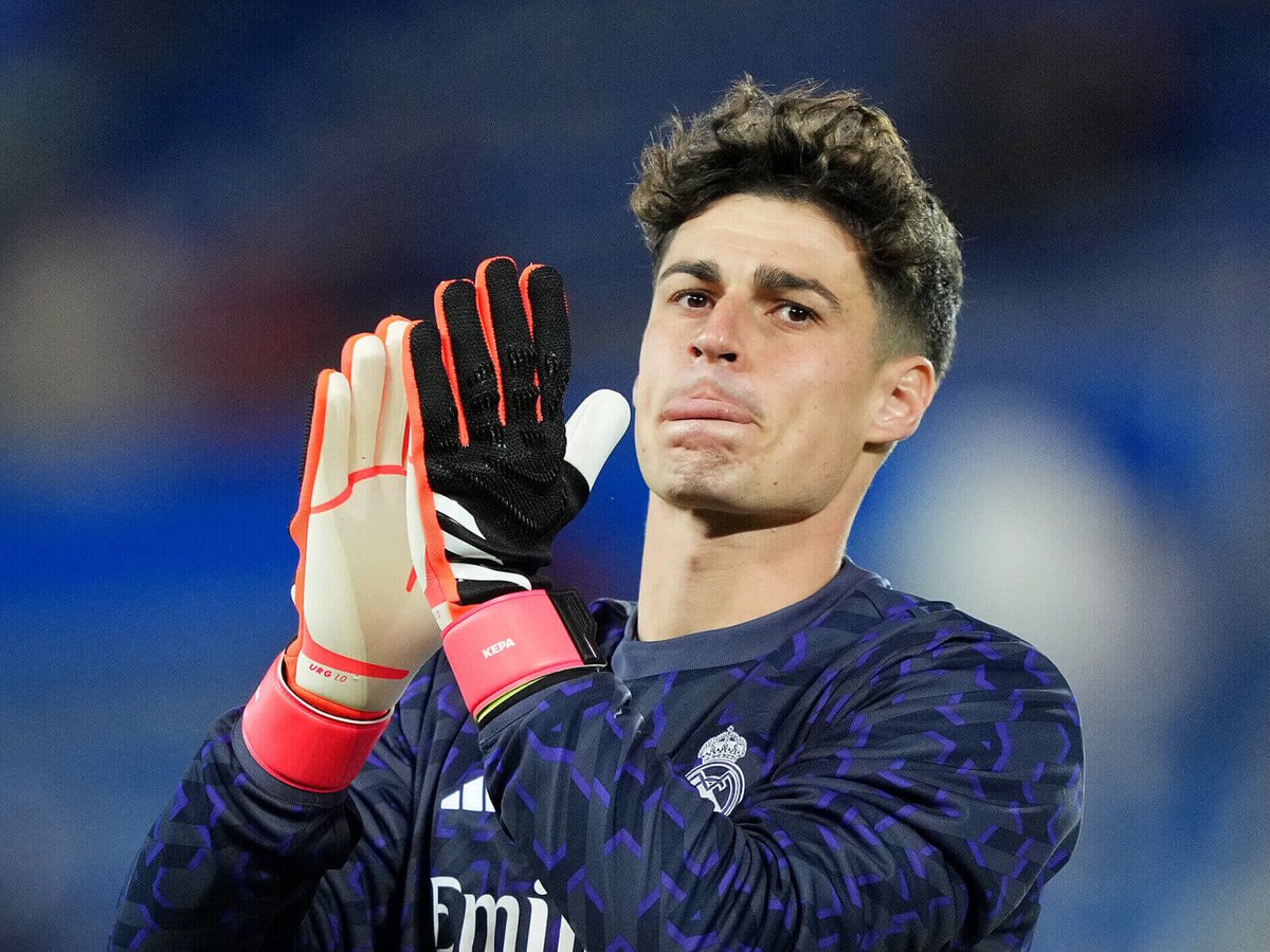 Kepa Arrizabalaga in action for Real Madrid.