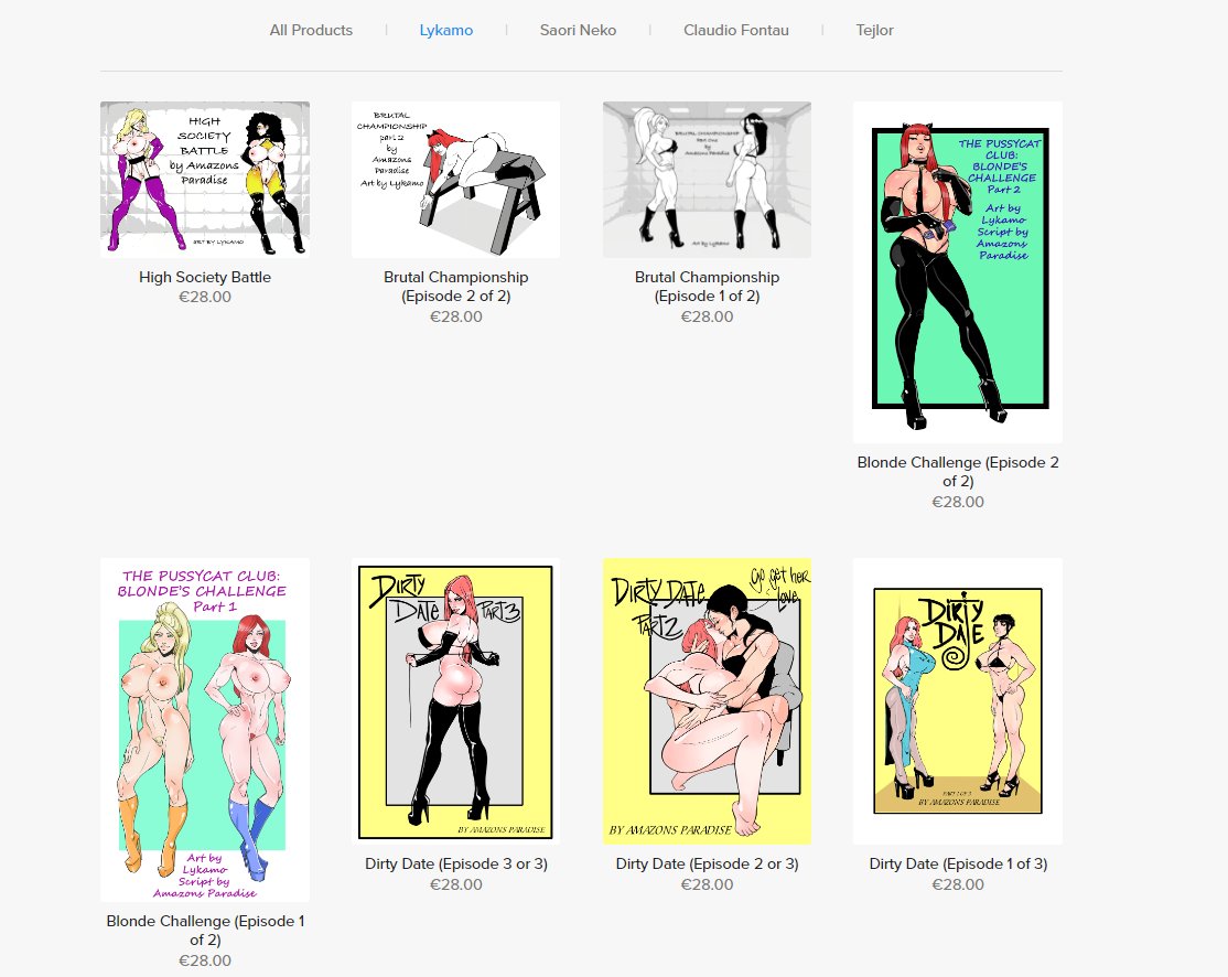 The whole collection of Amazons Paradise comics illustrated by LYKAMO is available to purchase via payhip! BUY THEM NOW! 
payhip.com/AmazonsParadis…

#New #Comic #AmazonsParadise #Art #FemaleMuscle #Manga #WomensWrestling #ProWrestling #StrongWomen #FemFightArt #Artist #ComicBooks