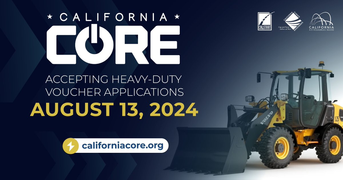 The CORE heavy-duty funding segment is opening soon!

Don’t miss this opportunity to switch your #OffRoad equipment to #ZeroEmissions. Check out the new CORE Implementation Manual to learn how to apply. 👇
buff.ly/38nQZxQ