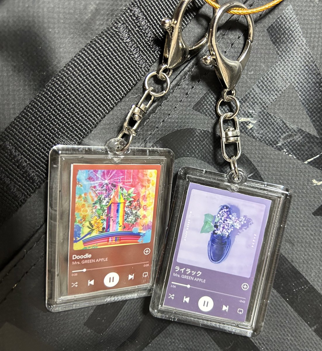 娘ちゃん自作の歌詞キーホルダーが可愛いから、私も作って貰うことにし