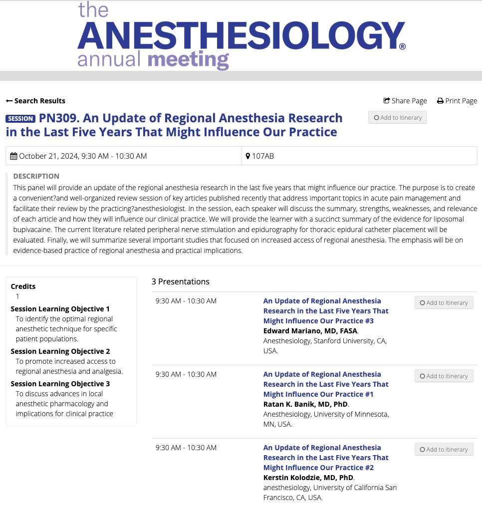 For the year's biggest learning, energy and inspiration, head to the ANESTHESIOLOGY annual meeting, October 18-23. #ANES24 #anesthesiology <a href="/edmarinaro/">Ed Marinaro</a> <a href="/stanfordanes/">Stanford Anesthesiology</a>