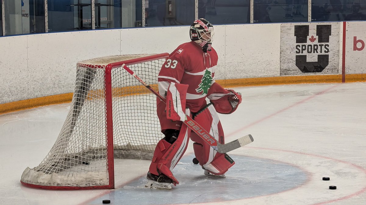 Love this pad setup for Lebanon's goalie.