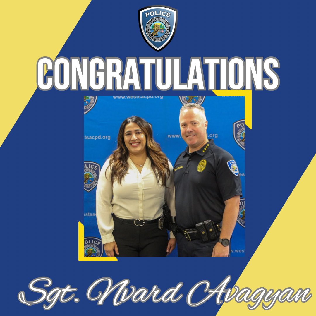 Please join us in recognizing our newest Sergeant, Nvard Avagyan! Sgt. Avagyan comes with a wealth of experience, most recently serving as a detective with the department. We are confident Sgt. Avagyan will be an excellent addition to our supervisor team! #Development #WSPDFamily