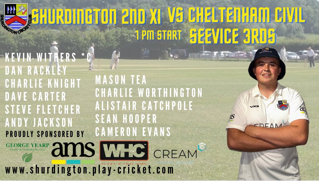 1st XI welcome <a href="/RedmarleyCC/">Redmarley CC</a> , looking to get back to winning ways after a couple of tricky weeks, 2ND XI travel to Slaughters to take on <a href="/CCSCricket/">Chelt Civil Service</a> 3rds looking to carry on their winning ways