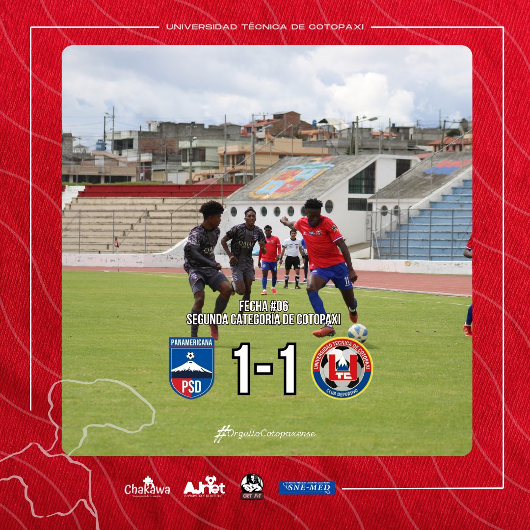 ClubUTC_Oficial's tweet photo. FINAL😑
1-1
Grandes muchachos, seguimos firmes para ser campeones, ¿sufrieron mucho no? #Panamericana 😈.  Grandes los árbitros 🙄.
Los goleadores:
José Quiñonez⚽️

#elmásgrandedecotopaxi
#OrgulloCotopaxense
#Chakawa #ajnet #snemed #getfit https://t.co/O06vcjpDBn