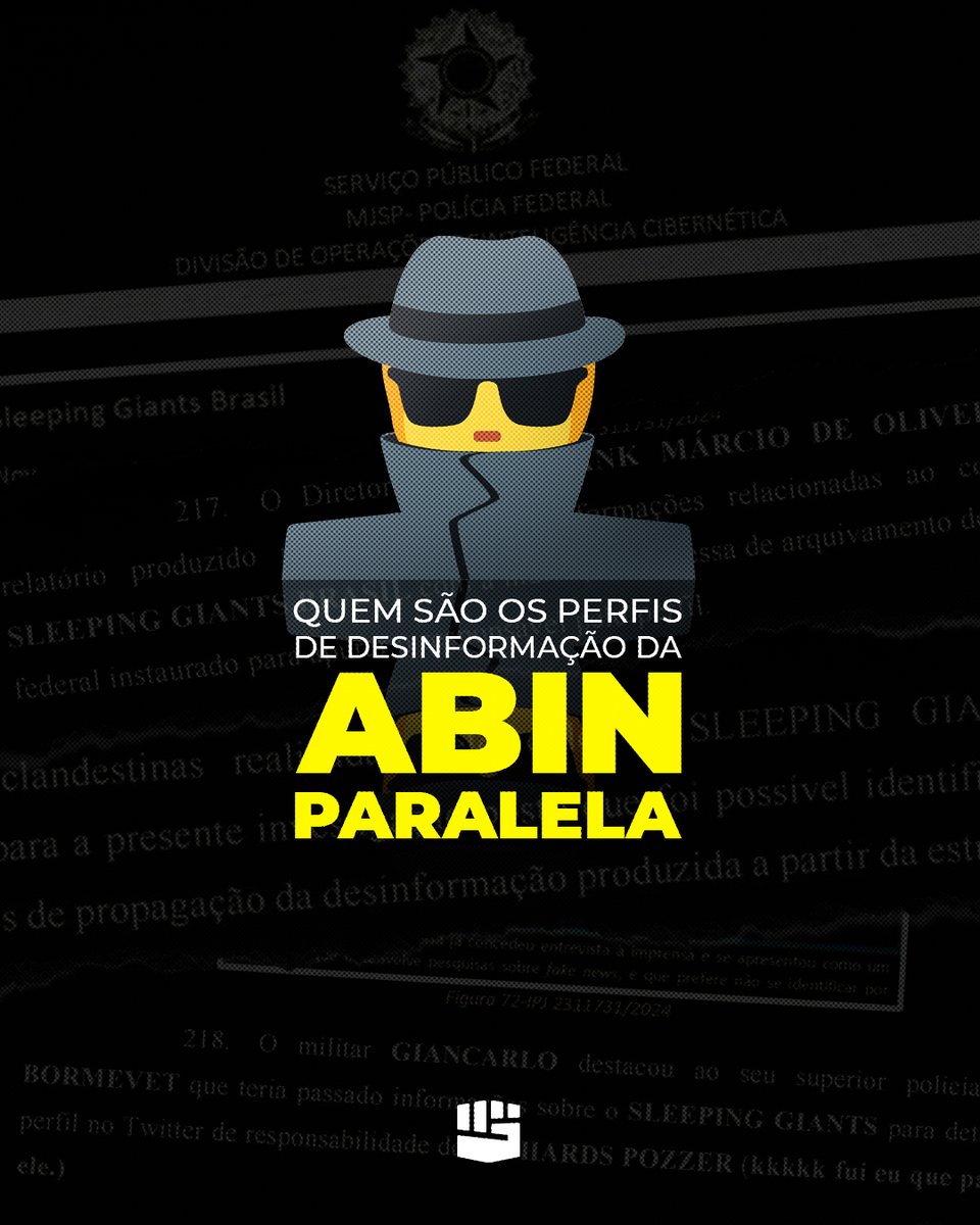 📢 Quem são os 5 presos na operação Abin Paralela?

O núcleo da desinformação tinha o objetivo de atacar com desinformação e dados obtidos ilegalmente.

Confira a thread 👇🏽