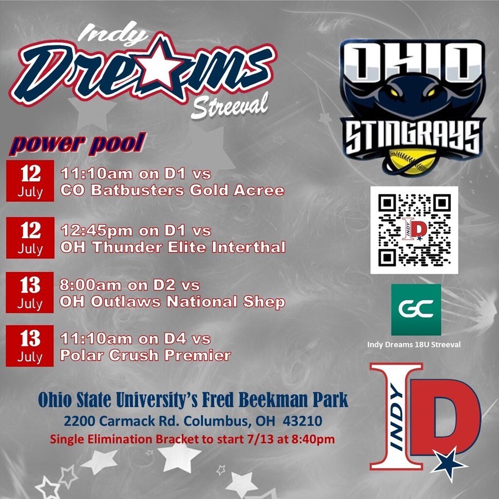 Dreams collect two wins today at the stingrays showcase. Back in action Saturday at 8am! Come on out and watch!