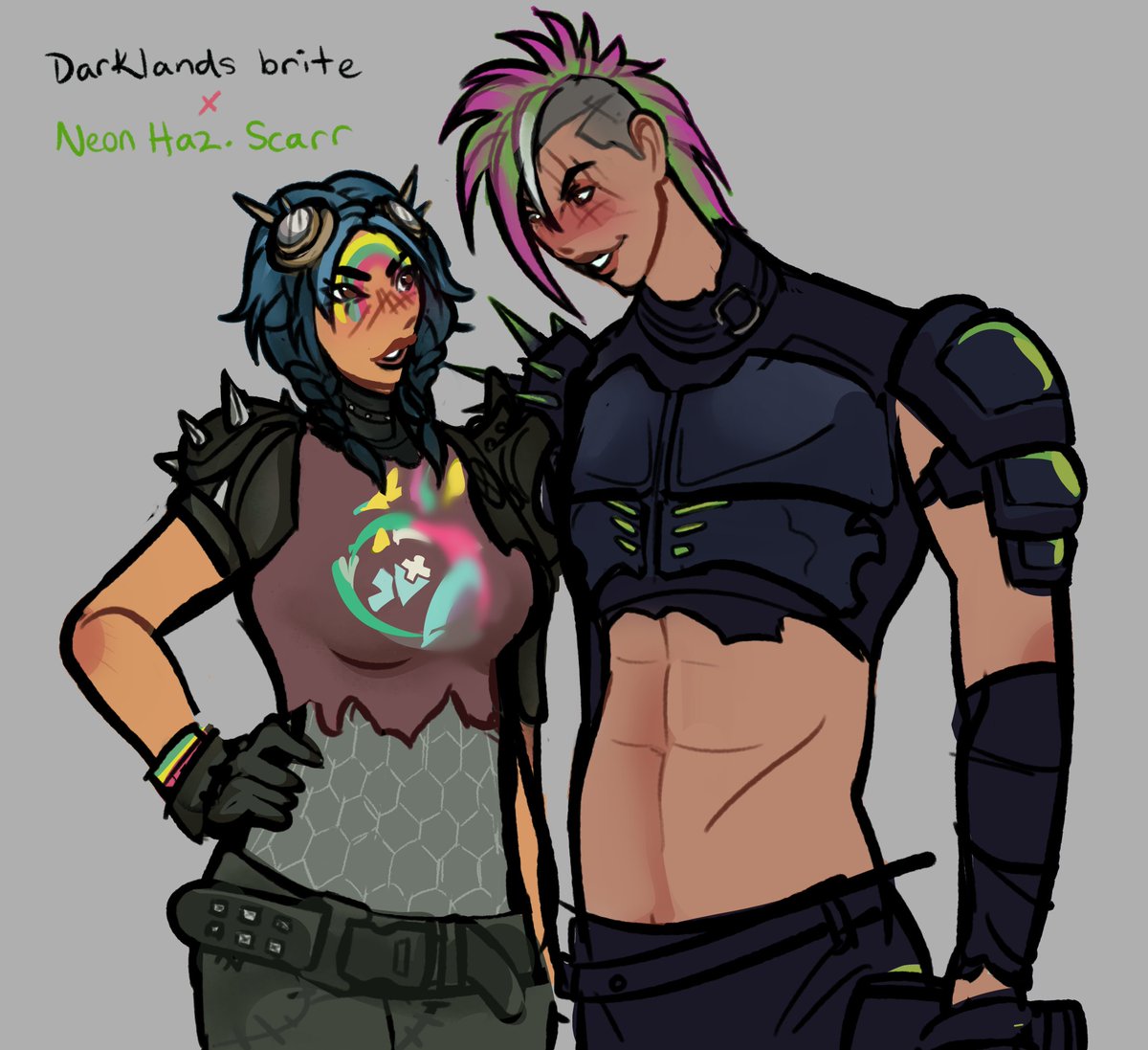 esvaquero_'s tweet photo. scarr x brite <3 more fortnite lesbians #Fortnite #FortniteArt #scarr #brite https://t.co/Ee5xhbnrB8
