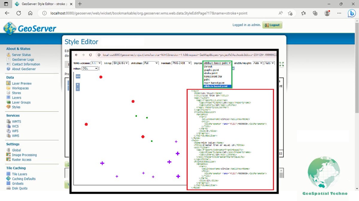 ❌ Create SLD Styles for Point Features in GeoServer
✔ In this tutorial, we will dive deeper into creating advanced SLD styles for point features.
✔ For more information, feel free to watch the tutorial:
👉 youtu.be/ThzK2h01KTc 👈
#geoserver #sld #styling #graphic #point