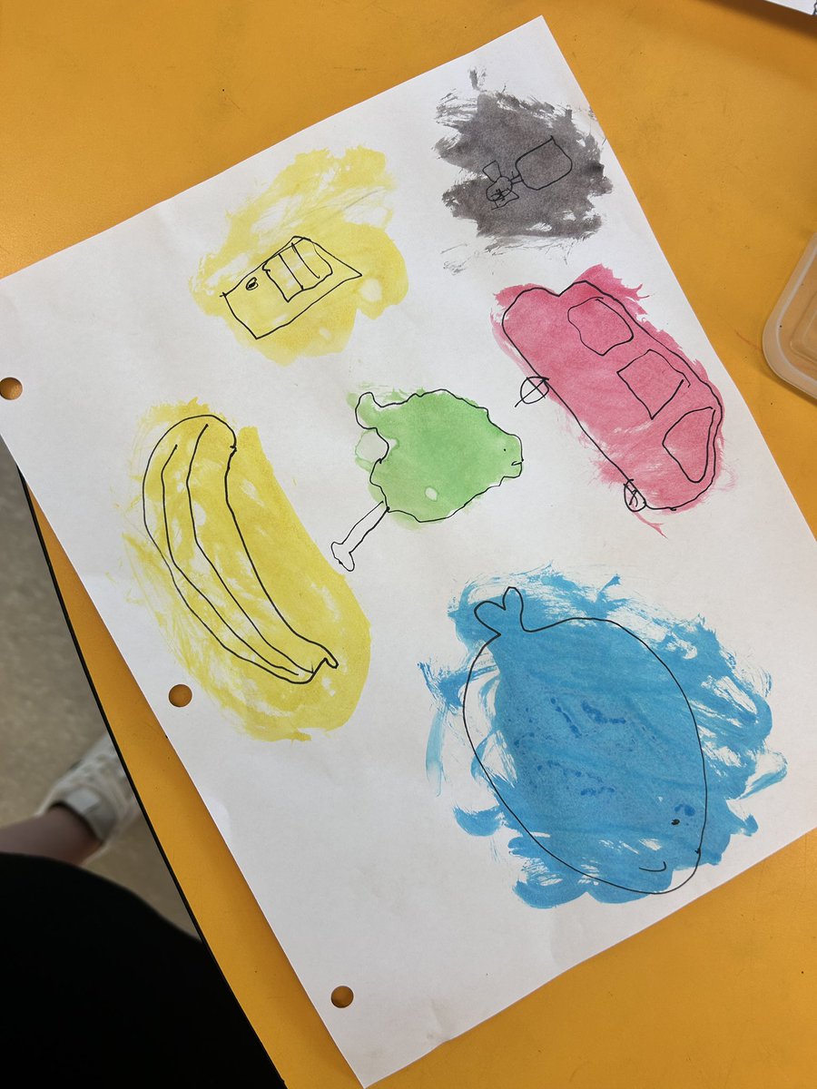 End of week 2 in Summer Learning. We did rainbow breathing, marble run races, scooted around the room with some addition questions and completed paint blob art. #SummerLearningWRDSB