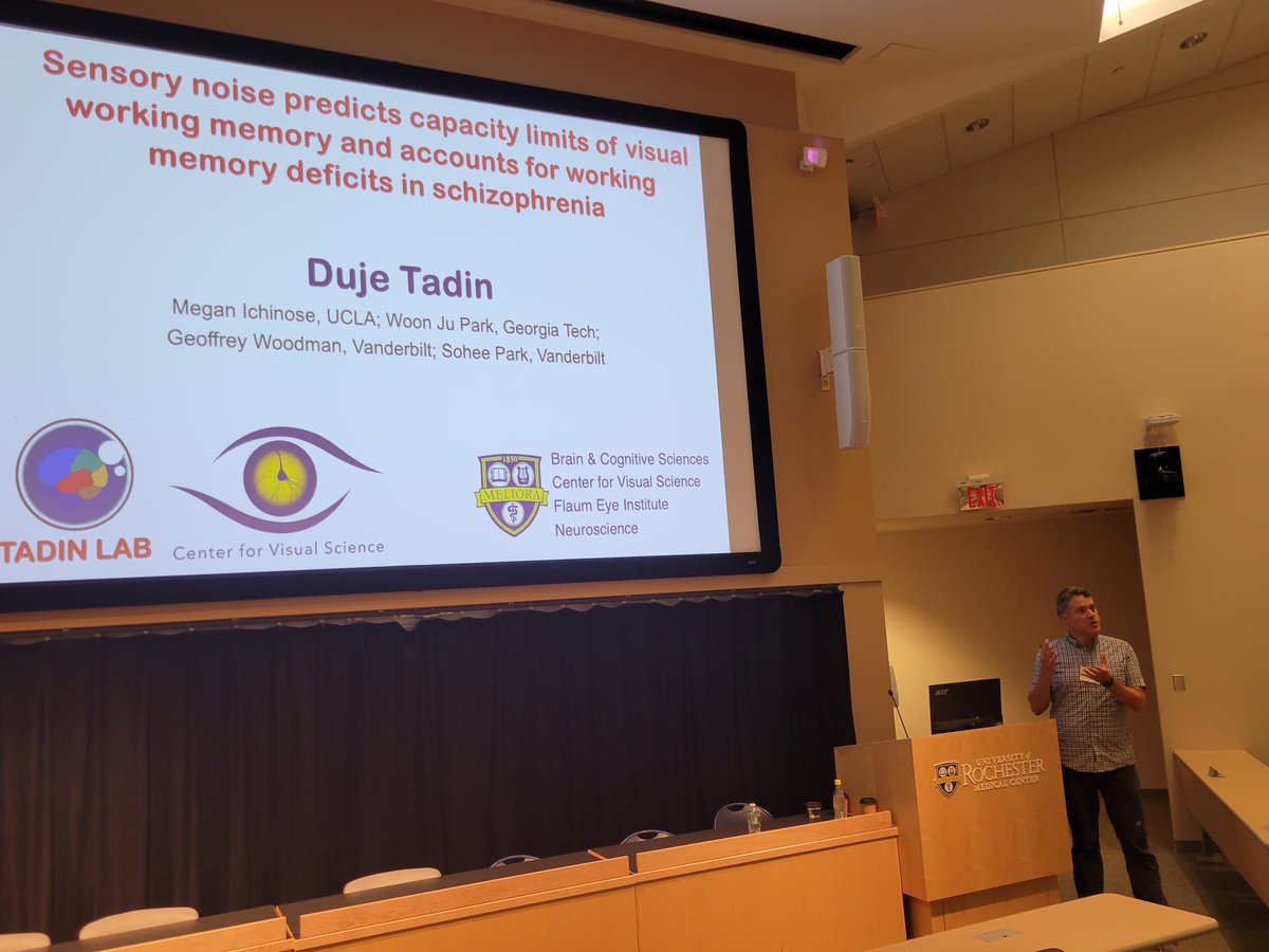 Dr. Duje Tadin just presented at #CVOP2024 on sensory noise and visual working memory in schizophrenia! 🧠👁️