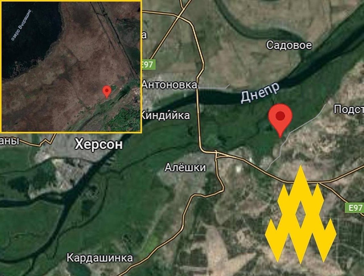 NOELreports's tweet photo. Partisans conducted a sabotage operation near Oleshky, occupied Kherson region. Atesh agents destroyed Russian weapon depots, three bunkers, trenches, and food storage facilities. Nine servicemen were either killed or wounded. https://t.co/Hhn1etQtgG