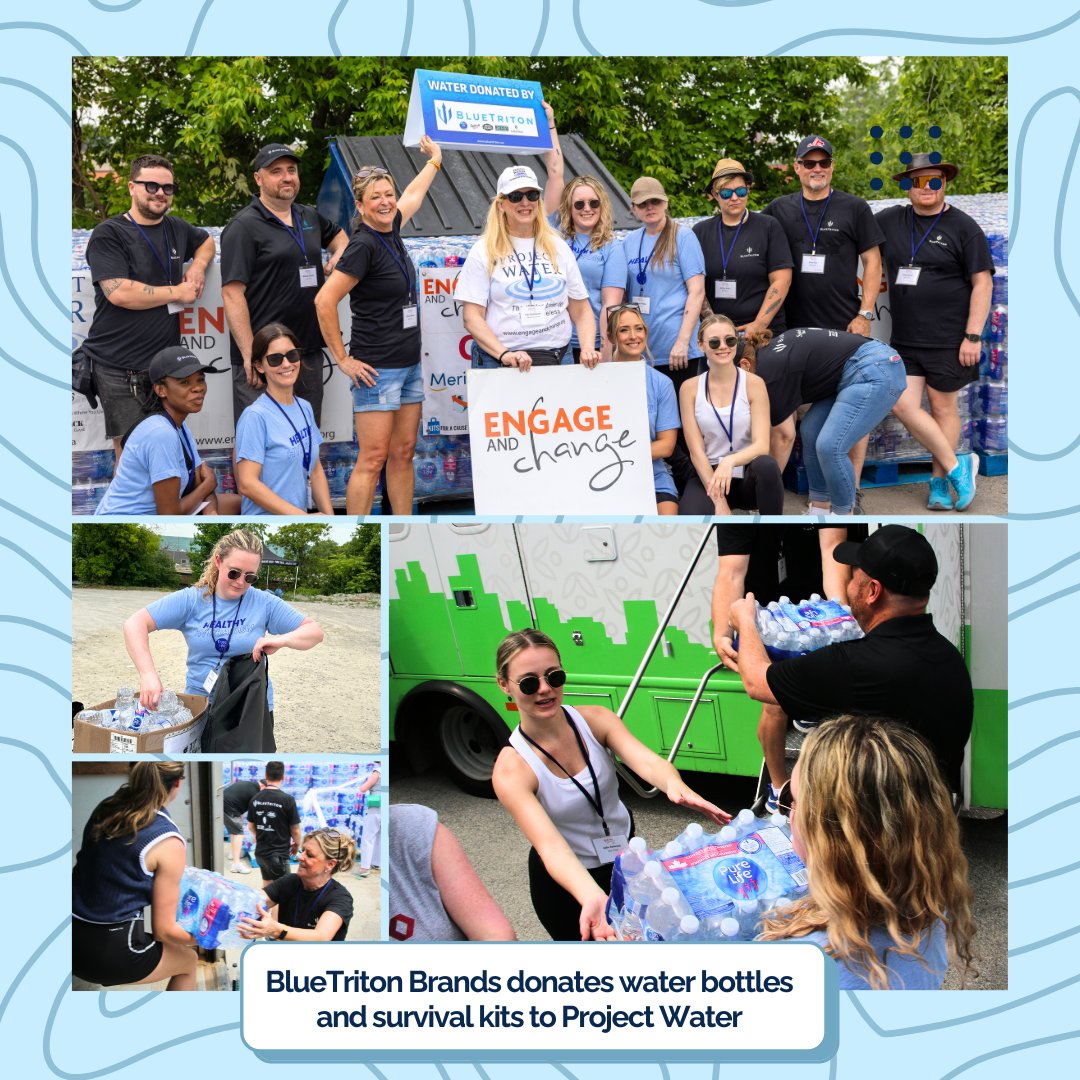 At BlueTriton Brands, we proudly supported Project Water by donating 362,880 bottles of water. Our employees and our partners MARS United, Acosta Group helped pack Summer Survival Kits to be distributed to 200+ non-profits across GTA. Grateful to help those in need this summer!