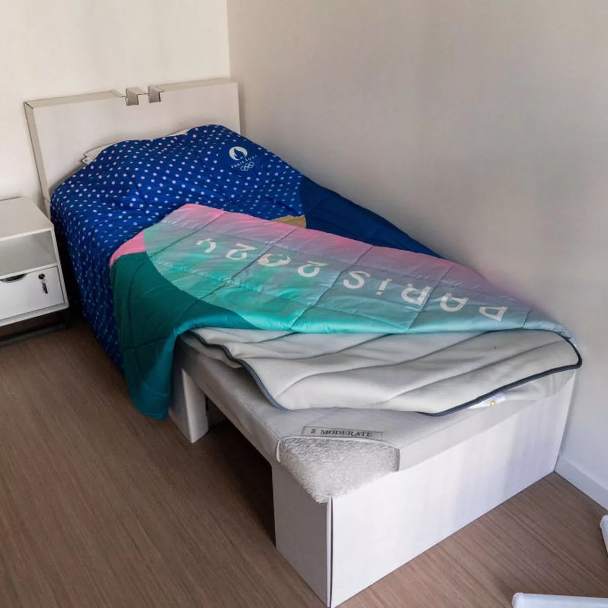 Here's a look at the cardboard beds that athletes will be sleeping on during this year's Olympics in Paris