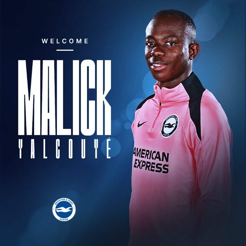 BHAFC's tweet photo. We’re delighted to confirm the signing of central midfielder Malick Yalcouye from IFK Goteborg on a contract until June 2029. 🤝