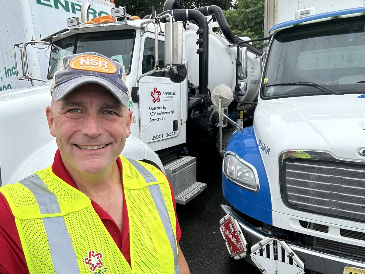 TRWhelan's tweet photo. I enjoyed “setting the table” with a manager today for a round of instruction I’ll be providing to his branch staff on hours of service, pre/post trip inspection, and HM 126F training next week. But sometimes it’s fun to simply climb around the trucks. #safetyisthepriority https://t.co/1lfZ9Ql8IP