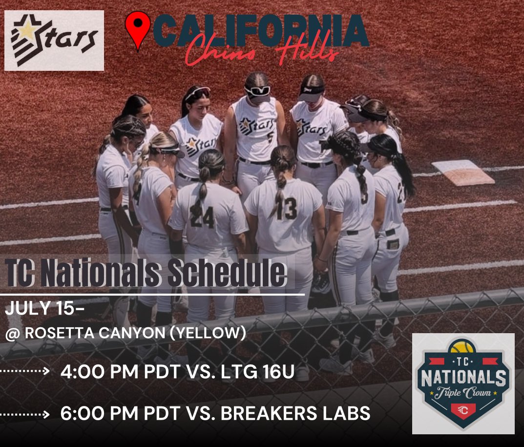I’m so excited that my team and I get to play in Cali this week for the TC Nationals! After a great last weekend of getting runner up in the IDT! If you are in Chino Hills the 15-18th please stop by and watch some games! Schedule linked below. ⭐️ <a href="/CStarsKapelke/">18u Colorado Stars National - Kapelke</a> <a href="/LBSUSoftball/">LBSU Softball</a>