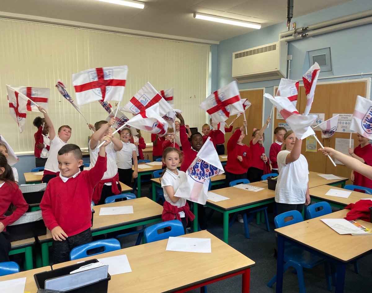 Thank you for our flags. We’ll be cheering the boys on and waving them to victory. #It’scominghome  <a href="/RedscopeSchool/">Redscope School</a>