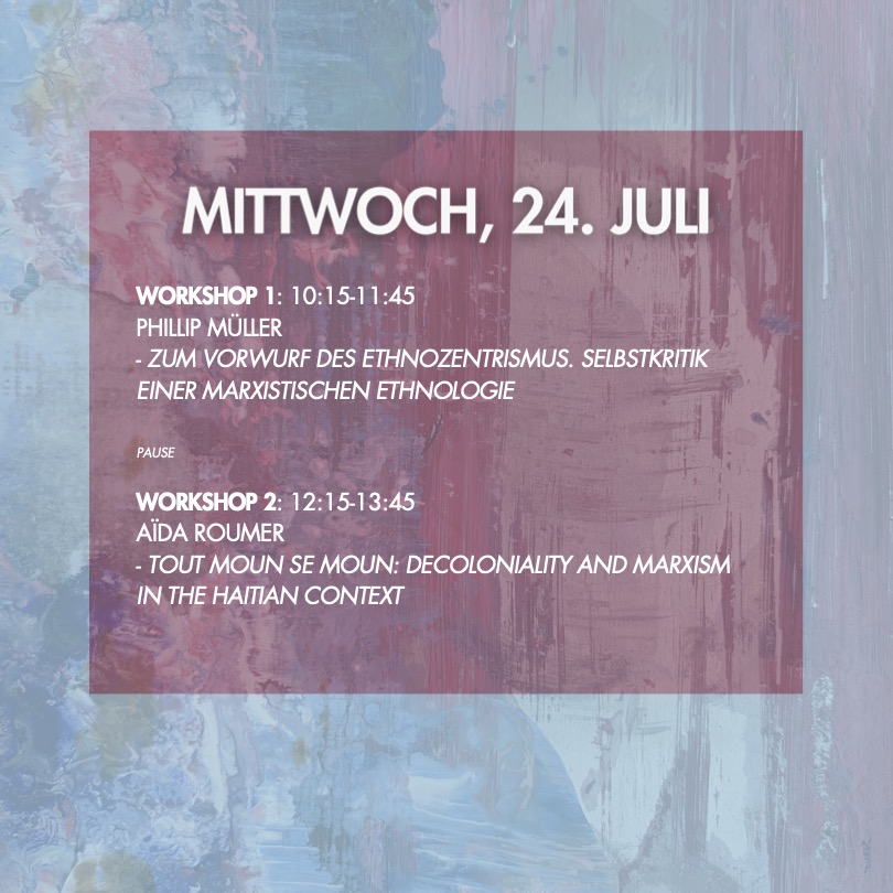 Auch am letzten Tag unserer Summer School gibt es interessante Workshops, die Anmeldung ist noch offen!
