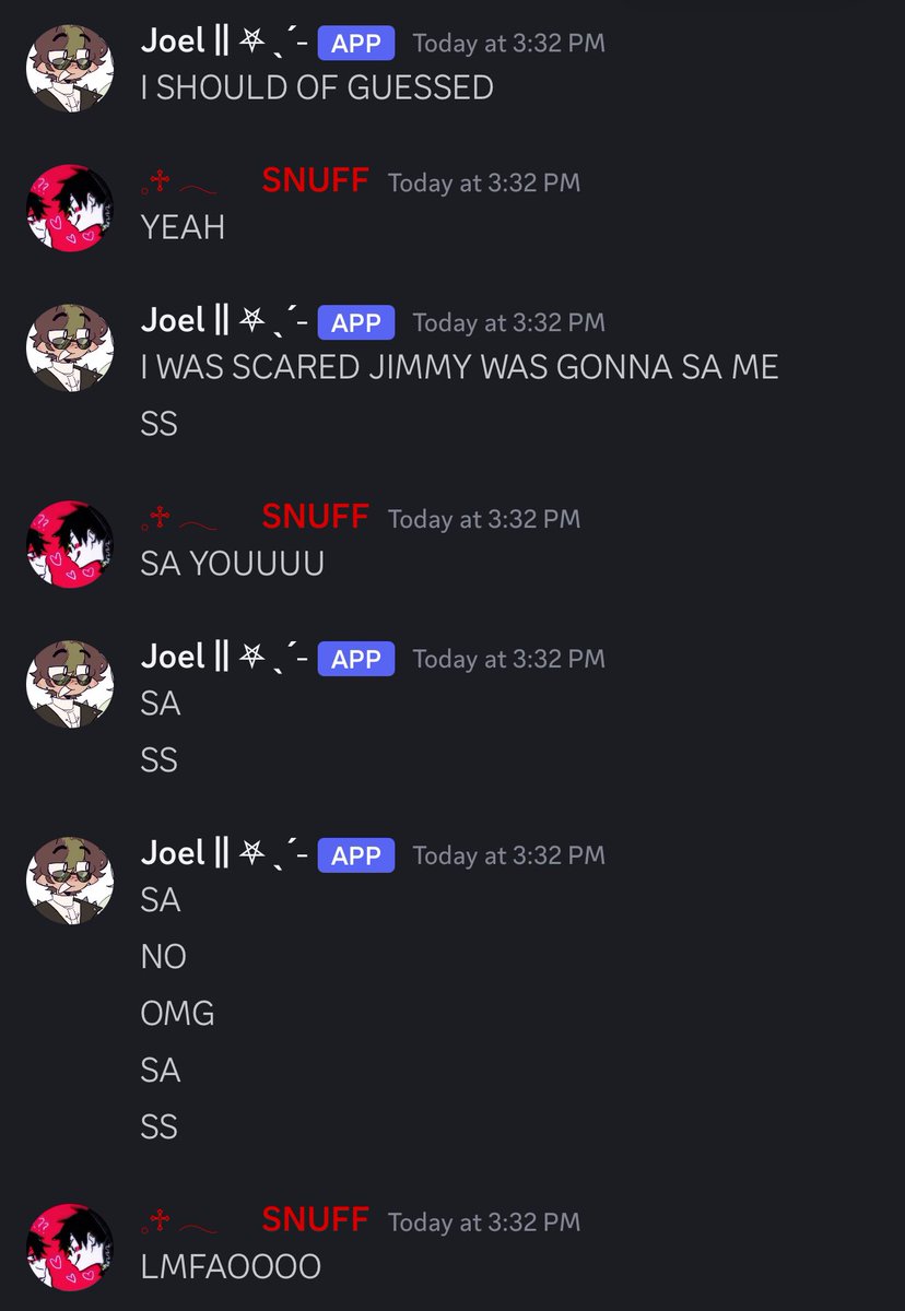 SNUFFCUTZ's tweet photo. Joel’s gonna get raped https://t.co/b1qIoD9phs